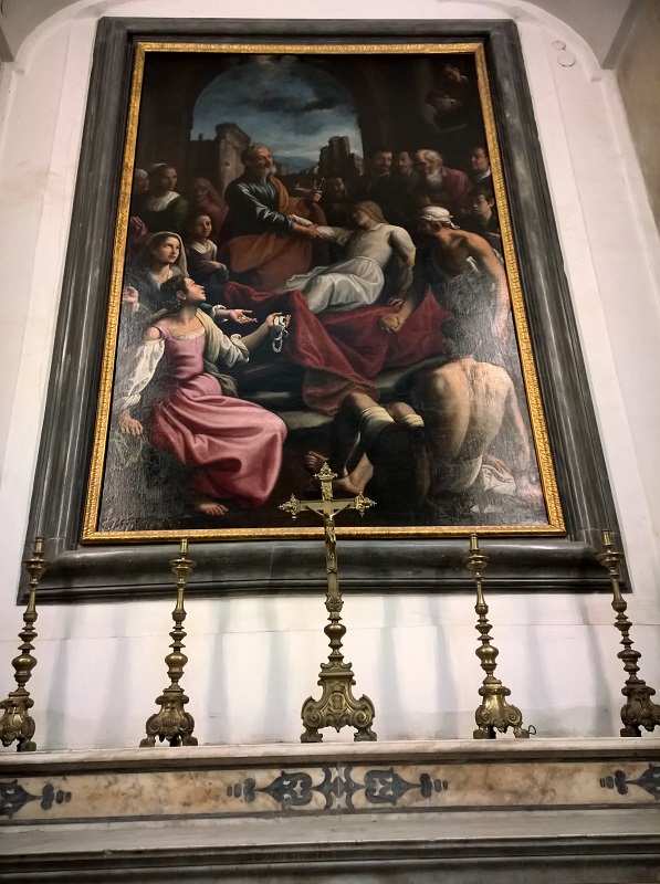 San Pietro resuscita Tabitha, Fabrizio Santafede